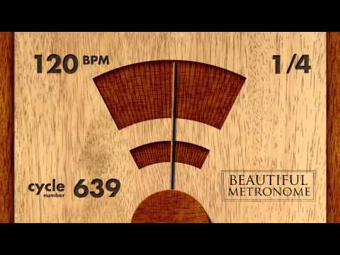 120 BPM 1/4 Wood Metronome HD