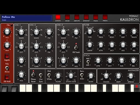 KAULDRON Synthesizer By Yonac AUv3 | Eventide Spring reverb | Altispace 2 | Fac Chorus AUv3 iOS iPad