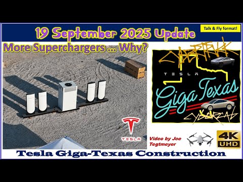 Busy Outbound Lot, Switchyard Footings & Cortex Concrete! 19 Sep 2025 Giga Texas Update (07:45AM)