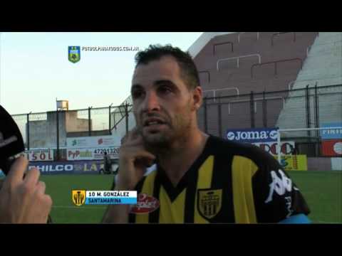 González: "Es un buen momento".Chacarita 1 - Santamarina 3. Fecha 12. B Nacional 2015. FPT.