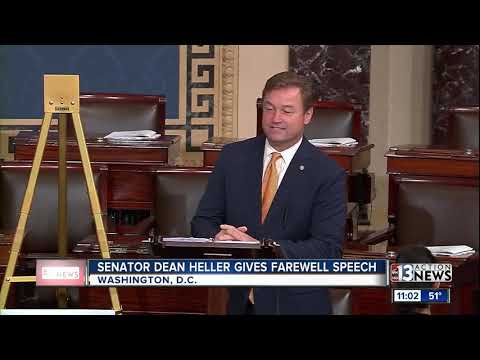 Nevada Den. Dean Heller delivers farewell speech Thursday