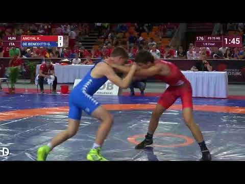 1/8 FS - 75 kg: K. ANGYAL (HUN) v. G. DE BENEDITTI (ITA)