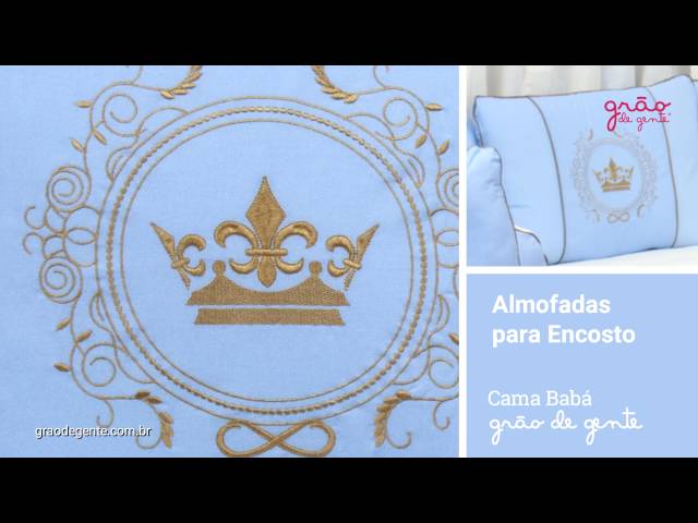 Kit Cama Babá Coroa Brasão Azul | Ref: 54299