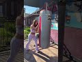 Piper Pretending The Punching Bag Is Capri