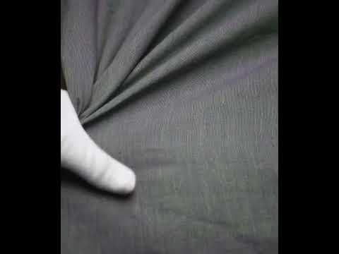Chambray Grey Pure Cotton 95 GSM Handwoven Fabric — video