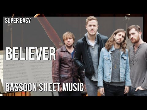 SUPER EASY Bassoon Sheet Music: How to play Believer  by Imagine Dragon