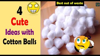 4 Cute Ideas with Cotton Balls | Easy Cotton Craft Ideas | @CraftStack ✨