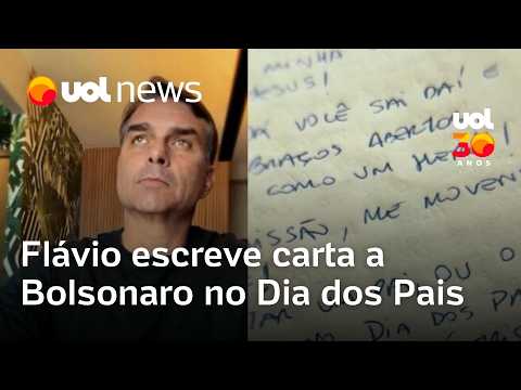 Flávio escreve carta a Bolsonaro, chora e diz que proibir visita no Dia dos Pais é desumano