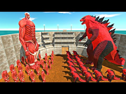 Legendary Arena War | Colossal Titan vs Devil Godzilla 2014 - Animal Revolt Battle Simulator