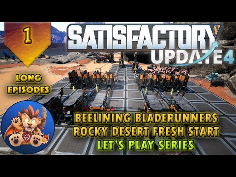 Satisfactory Update 4 - A Fresh Start - Rocky Desert Initial Base - Let's Play (Streams) - EP1