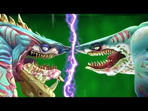 ZOMBIE SHARKS (ALPHA & ZOMBIE) SHORTS COMPILATION! - Hungry Shark World
