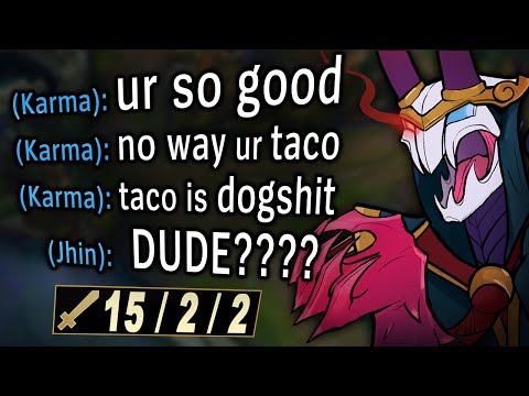 Karma didn't believe I was Taco because I played "too good"?