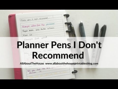 Planner pens I don't recommend (prone to bleeding, smudging, ghosting, ink feathering etc.)