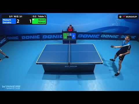 16:45 Maksym Deineha - Nazarii Haievyi 24.08.2023 TT Euro.Cup Ukraine Master. TABLE 3