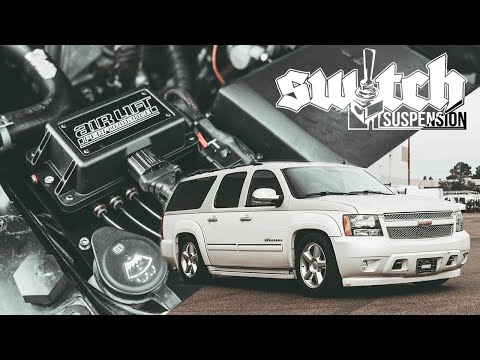 Airlift performance equipped Chevy suburban with Viair compressors install!