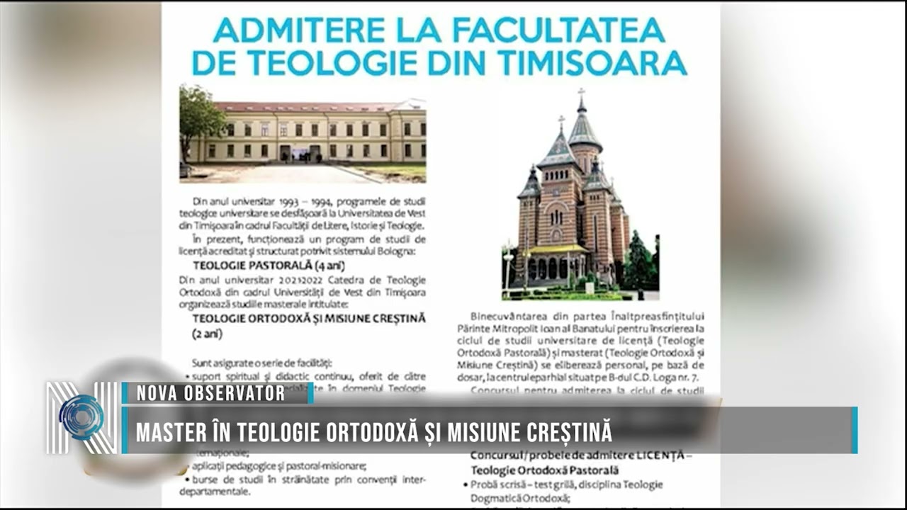 Master în Teologie Ortodoxă și Misiune Creștină