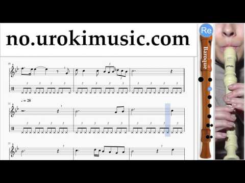 Blokkfløyte Kurs (Barokk) Schubert - Ave Maria Trening Studie Del 2 um-b935