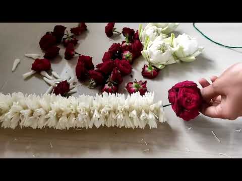 Flower mala/ sampangi poo malai/ sampangi poo malai kattuvathu eppadi