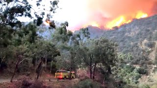 Southern California&#39;s Thomas Fire roars back to life