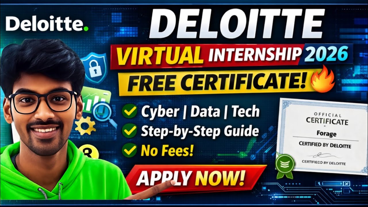 Deloitte Virtual Internship 2026 (FREE Certificate) 🔥 | Eligibility Step-by-Step Apply Guide