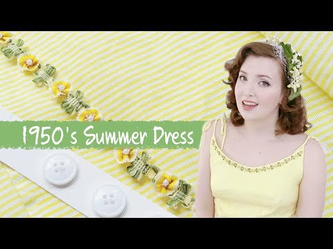 Making a Yellow 1950's Dress : Sewing Vlog