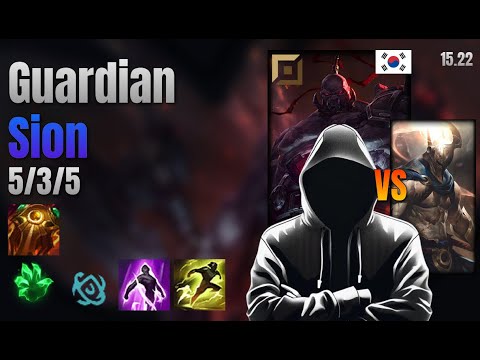 Guardian Top Sion vs Pantheon lol KR solo rank Full Game 15.22 | 가디언 사이온 vs 판테온