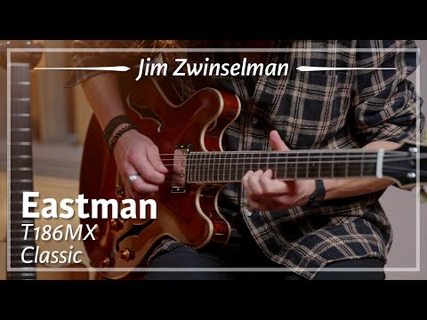 Eastman T186MX semi hollow sunburst with case solid maple top solid mahogany b&s image 24