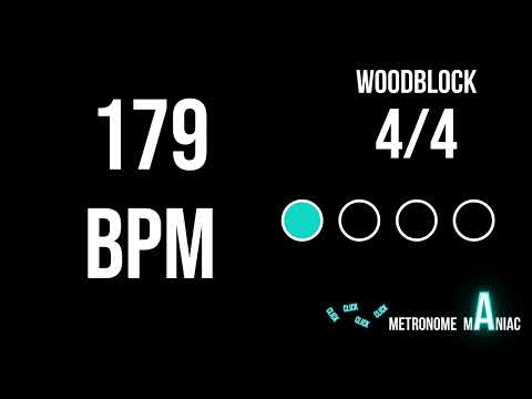 Metronome 179 BPM 4/4 - Woodblock