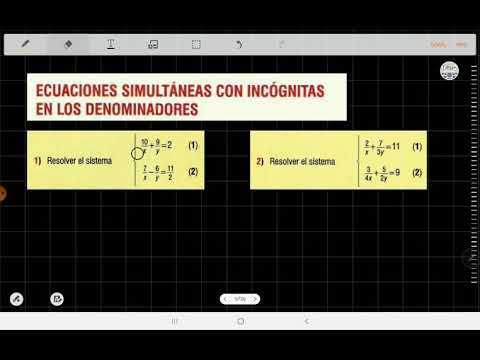 Sistemas de ecuaciones con incógnitas en denominadores