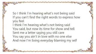 Heather Headley - What&#39;s Not Being Said Lyrics