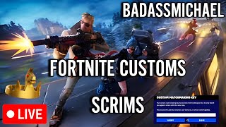 🔴FORTNITE CUSTOMS SCRIMS & BULLRUSH LIVE NEW MAP GAMEPLAY GIVEAWAYS!