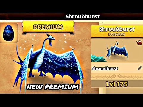 NEW PREMIUM "SHROUDBURST" MAX LEVEL 175 TITAN - New Premium Typhoomerang - Dragons: Rise of Berk