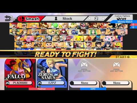 ABU 16: Pladman (Falco) Vs. EZPZ (ZSS)  - SSB4 Singles Money Match