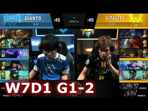 Vitality vs GIANTS | Game 2 S7 EU LCS Spring 2017 Week 7 Day 1 | VIT vs GIA G2 W7D1 1080p