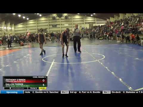 Middle School 114 Anthony OBrien Longhorn Wrestling Club Vs Dallon Farrer Uintah Basin Youth Wrest