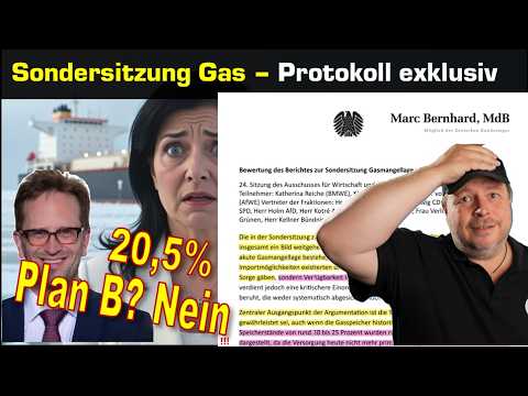 20,5 % Gas+++Sondersitzung Protokoll Exklusiv+++Krieg Iran+++LNG läuft+++Speicher bei 0,7%