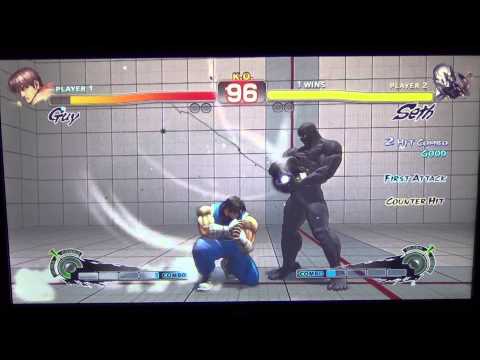 WNF Super Street Fighter 4 AE ANBU_BushinStyle (Guy) vs Tekken Tim (Seth)