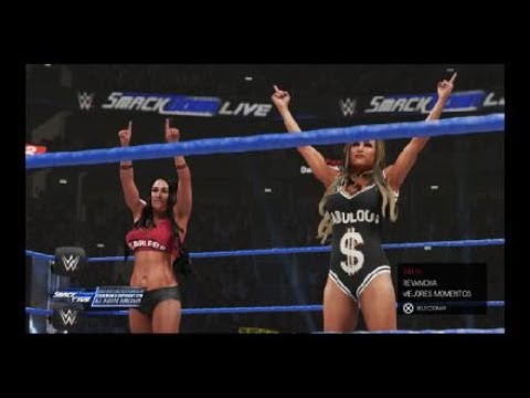 WWE 2K19-SMACKDOWN: BECKY LYNCH &  CHARLOTTE FLAIR VS NIKKI BELLA & CARMELLA