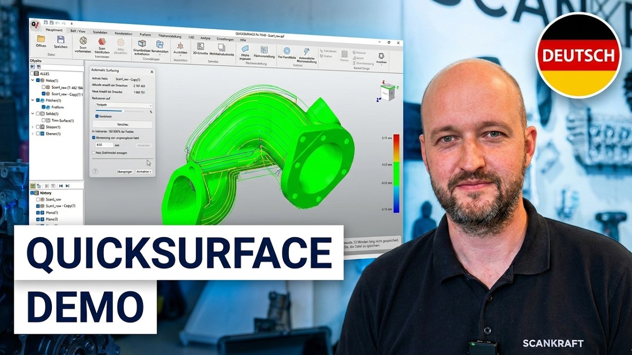 Vom 3D Scan zum Flächenmodell in 60 Minuten