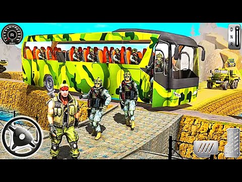 Army Bus Driver US Soldier Transport Duty - Offroad Driving Bus - Best Android GamePlay