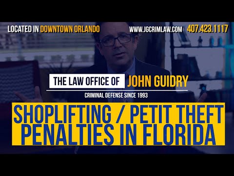 The Penalties for Shoplifting & Petit Theft in Florida
