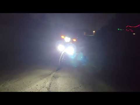 3D Auxiliary lights on a Honda Transalp XL750
