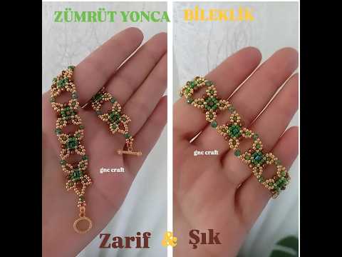 ZÜMRÜT YONCA BİLEKLİK EMERALD CLOVER BRACELET