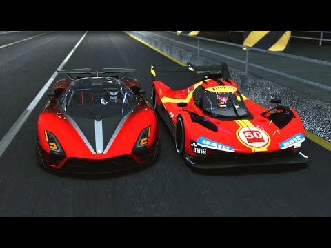2022 SSC Tuatara Aggressor vs Ferrari 499P at Special Stage Route X
