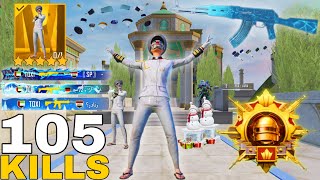 105KILLS?!😱NEW BEST LOOT GAMEPLAY WITH AKM+AKM🔥PUBG MOBILE 