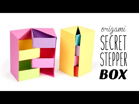 Origami Secret Stepper Box Tutorial - DIY - Paper Kawaii