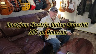 Video thumbnail for Rockjam Electric Guitar Superkit unboxing and review by Leo & Dan Ryan