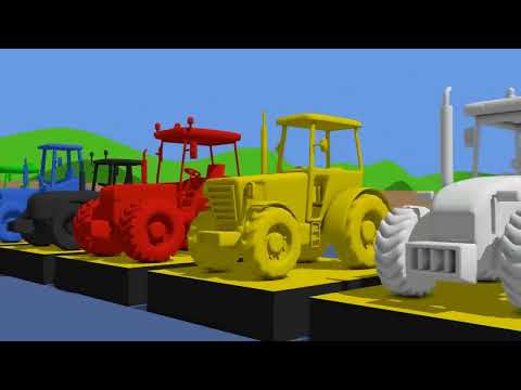 Video Learn colors with a tractor and other machines, and Big and Massive Science tractors