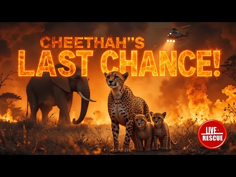 🔥 Cheetah’s Final Escape! Mother & Cubs Trapped in Deadly Wildfire! 🚨