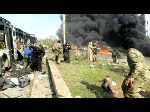 Dutzende Tote bei Sprengstoffanschlag auf Busse mit Evakuierten